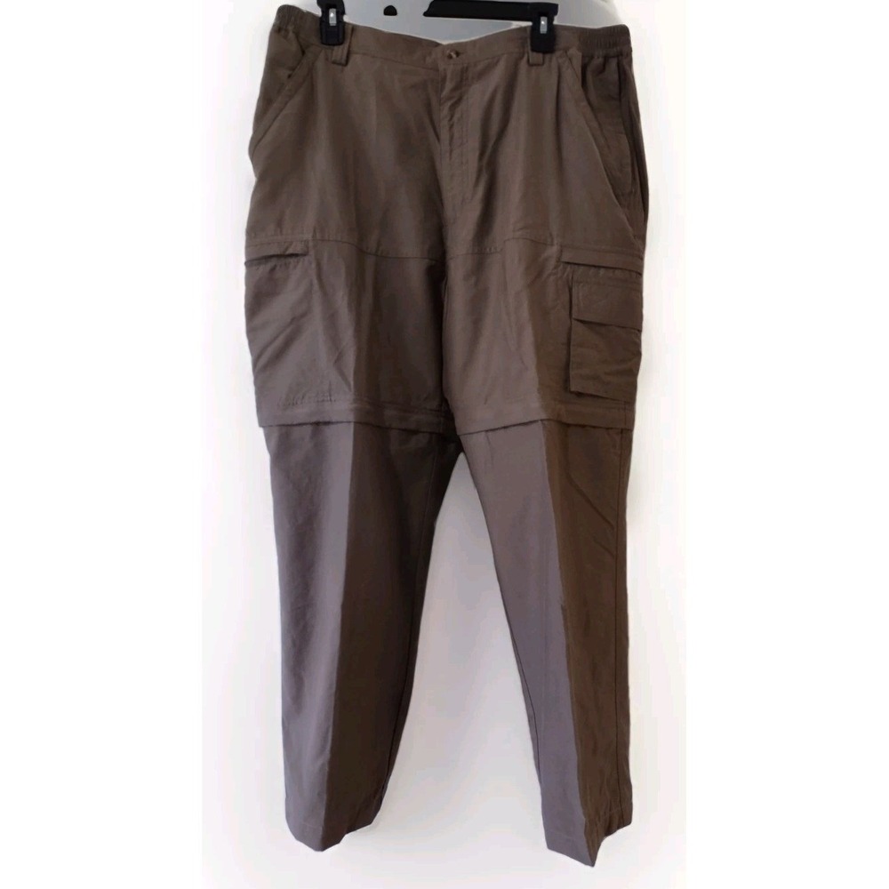 Outer Rim Utility Pants Men's Sz 38 Zip Off Legs Lined Outdoor Zip Pockets Green